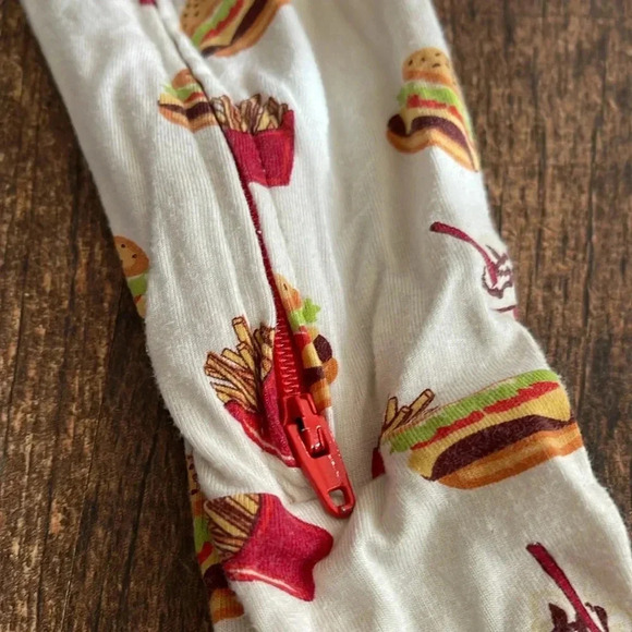 Free birdees bamboo burger, fries, and shake onsie pajamas - Picture 3 of 6